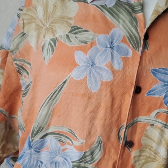 VTG XXL 100% Silk Jamaica Jaxx Silk Button Down Short Sleeve Shirt - Picture 4 of 5